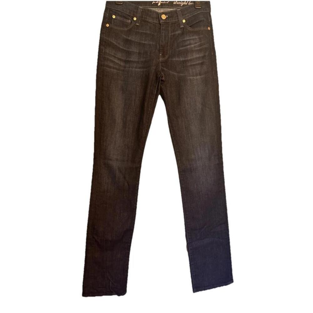 7 For All Mankind Straight Leg Denim Jeans Size 28 (32 L)